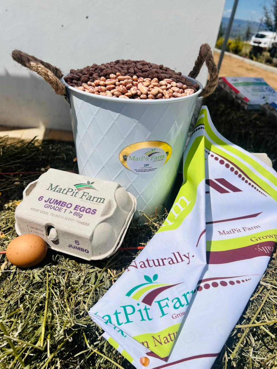 Fresh eggs and produce